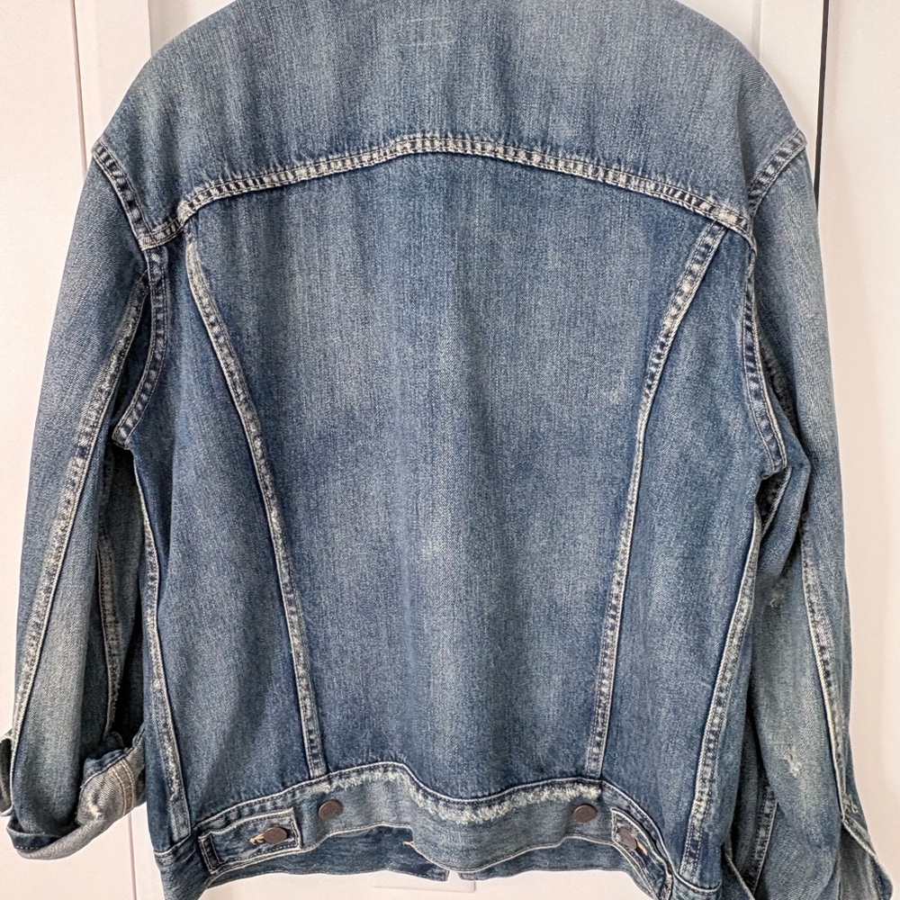 ABLE Women's Blue Jean Jacket Sz. Lg - Picture 10 of 10